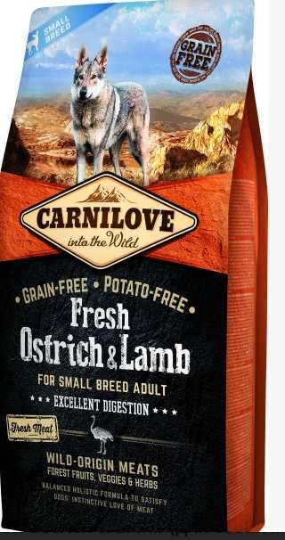 Корм Carnilove Adult Small Breed Fresh Ostrich&Lamb (страус+ягня)