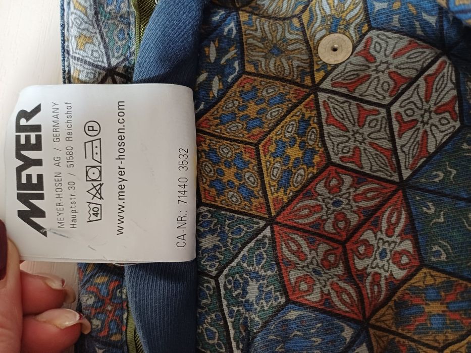 Męskie spodnie granatowy jeans Meyer rozm L.