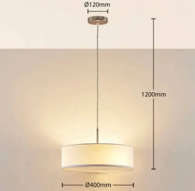 Nowa lampa żyrandol pokojowa biała okrągła wisząca 40cm