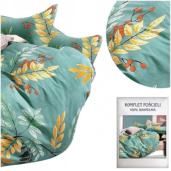 Pościel 160x200/3 części Satyna Bawełniana Aida Komplet 2x Poszewka