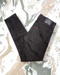 Spodnie jeansowe Levi's 512 czarne W33 L34 z wysokim stanem Retro