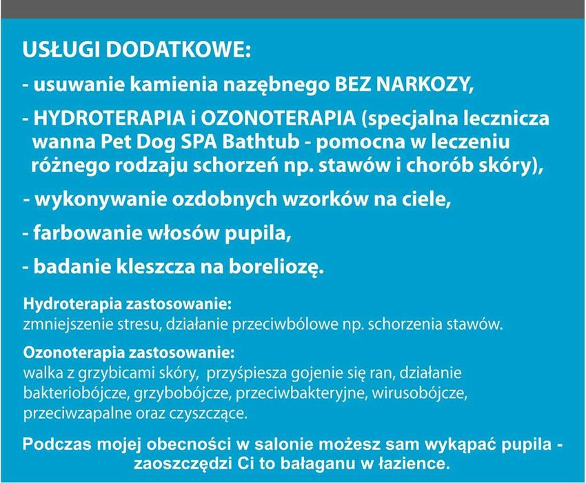 LASSIE salon pielęgnacji zwierząt, psi fryzjer Groomer strzyżenie, spa
