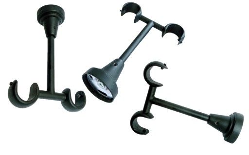 Karnisz sufitowy podwójny Fi19/220cm bez żabek