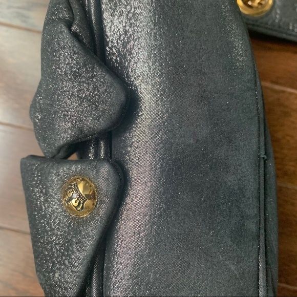 Juicy Couture skórzana oryginalna torebka z kokardą czarna