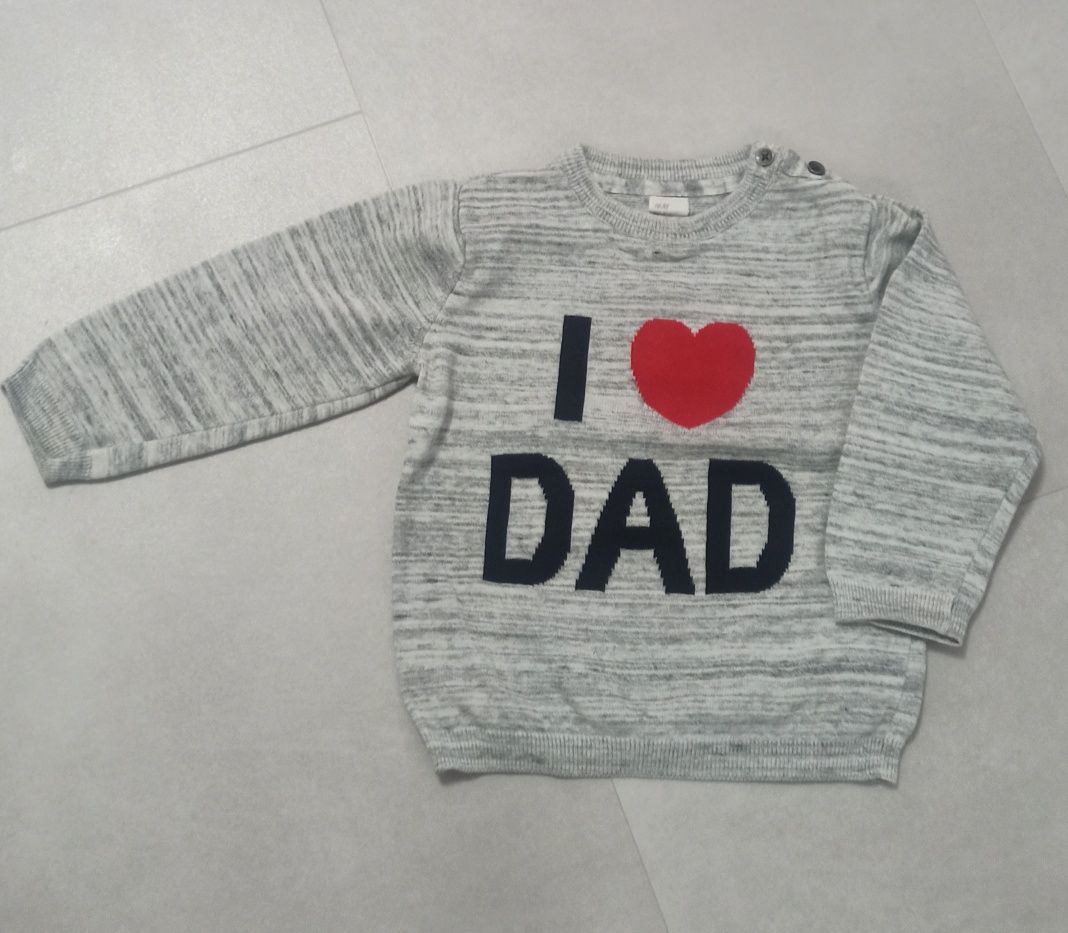 Sweterek I Love Dad H&M 92