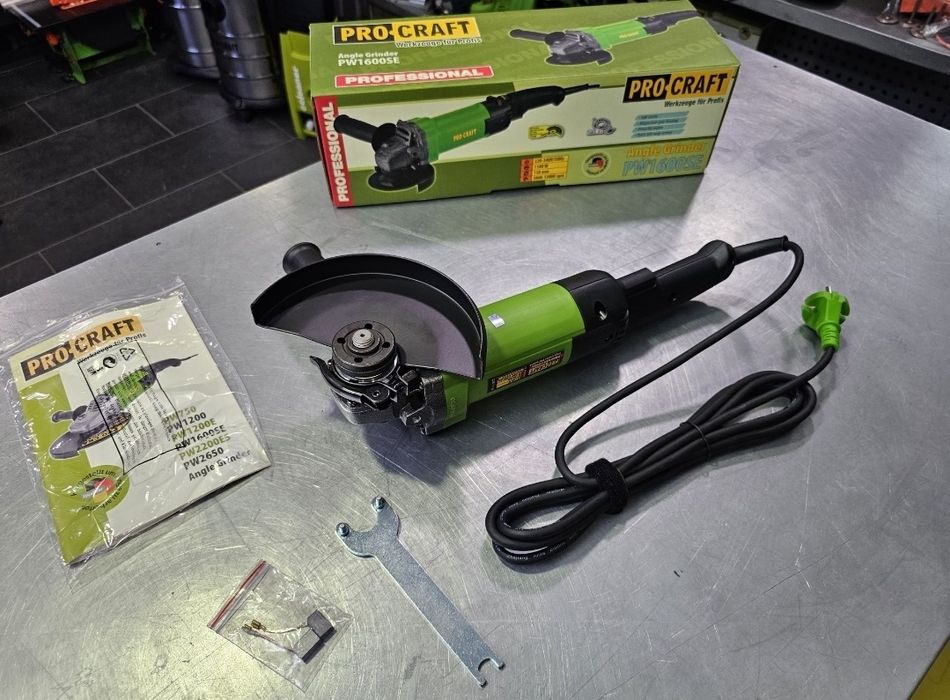 150 Болгарка ProCraft PW1600 Регулировка об.  Плавный пуск Мощная