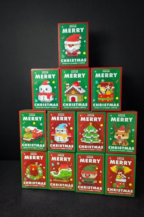 Новорічна мініфігурка Christmas 3 конструктора 170-240 деталей