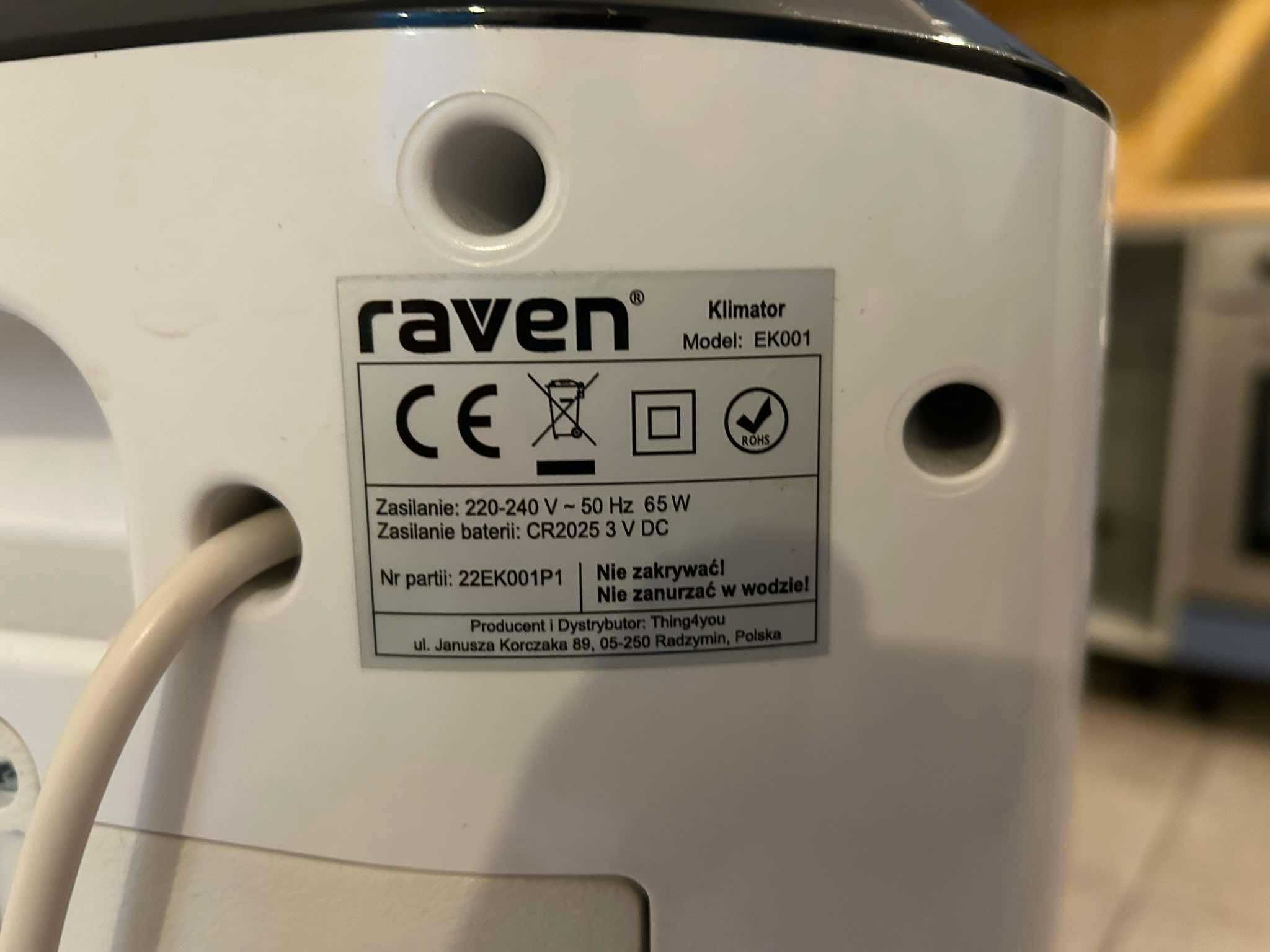 Klimatyzator Raven EK001 uszkodzony + pilot