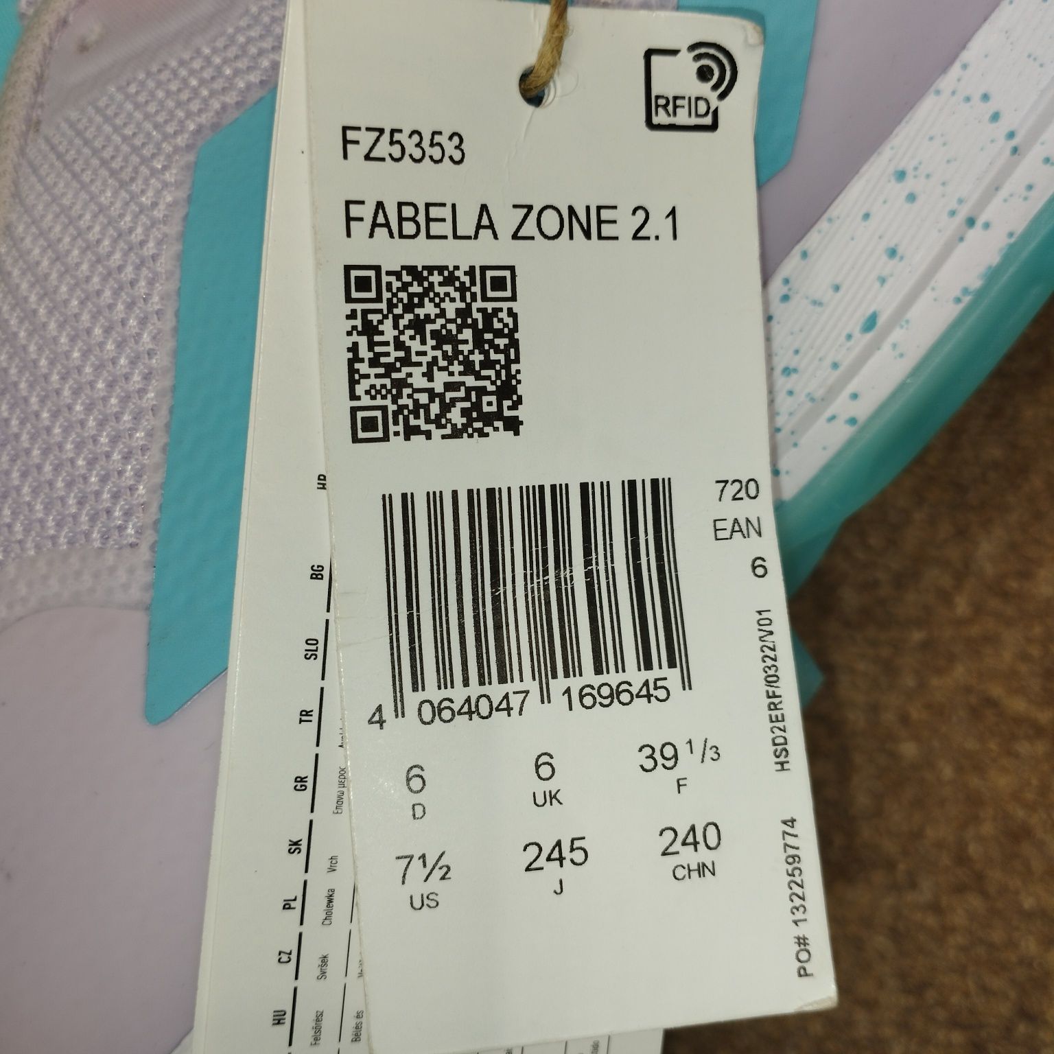 39,40. Сітчасті літні кросівки Adidas Fabela Zone 2.1