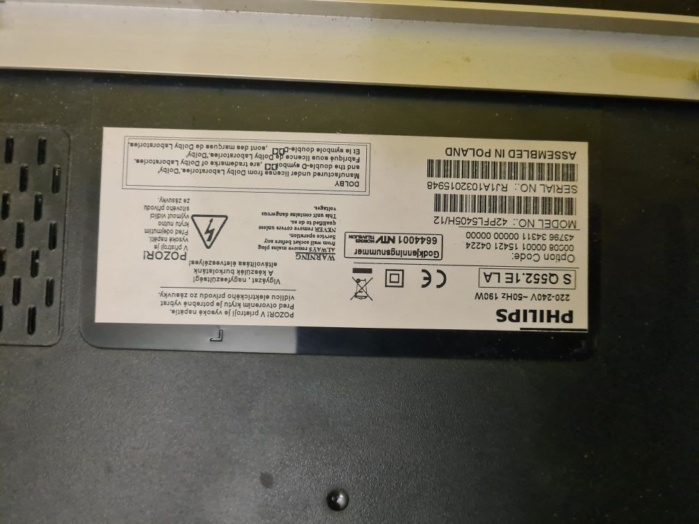 Телевізор philips 42pfl5405h/12
