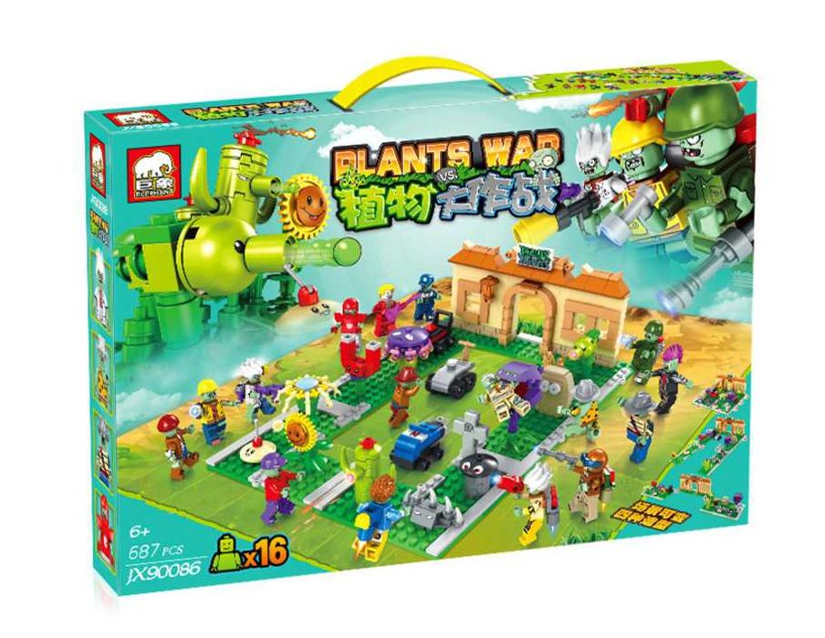 Великий дитячий конструктор Рослини Зомбі лего Plants Zombies фігурки