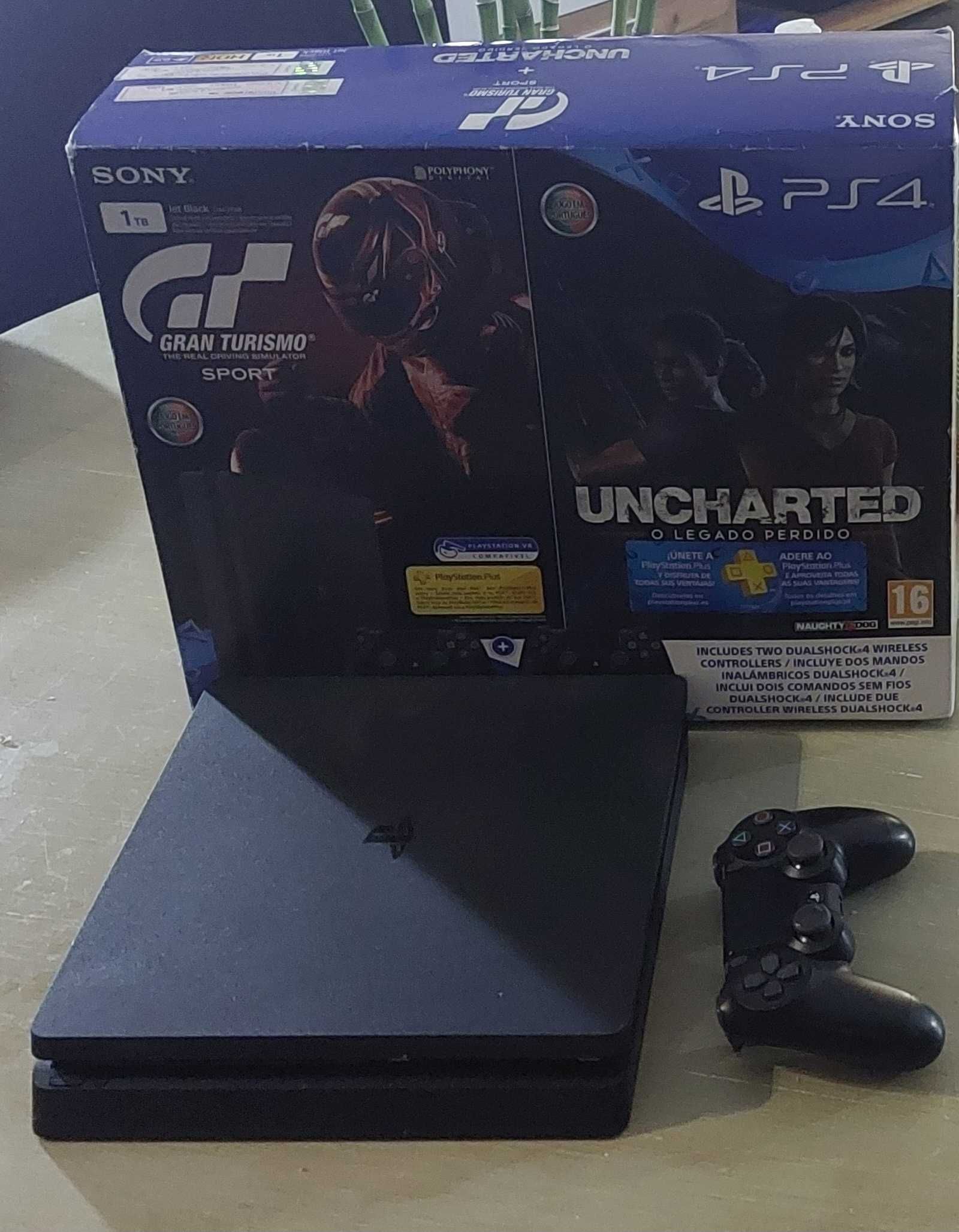 PS4 SLIM 1TB xom caixa