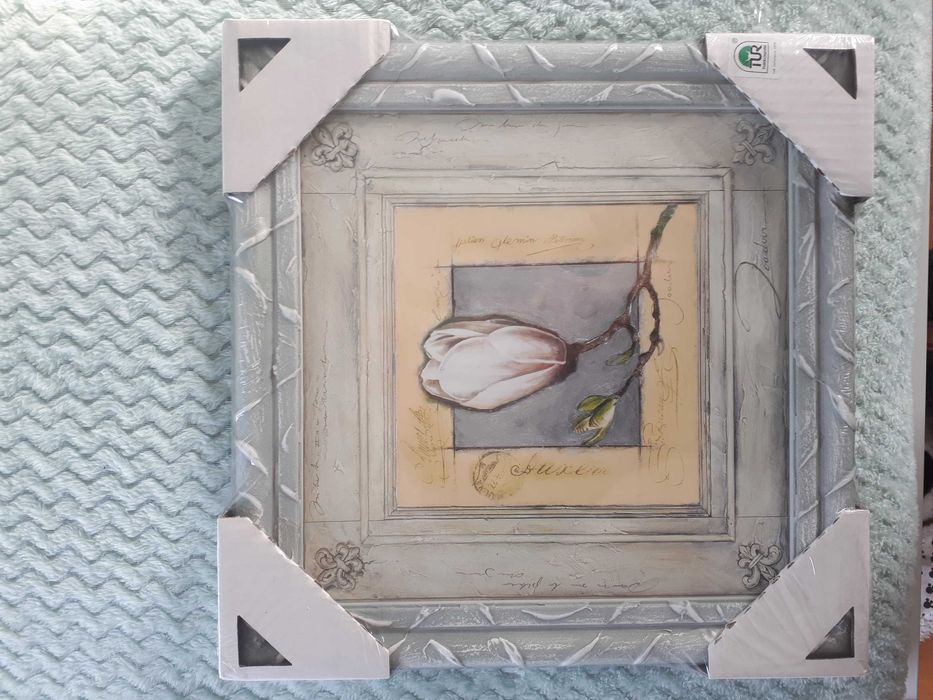 Obraz kwiat 37x37cm NOWY w folii