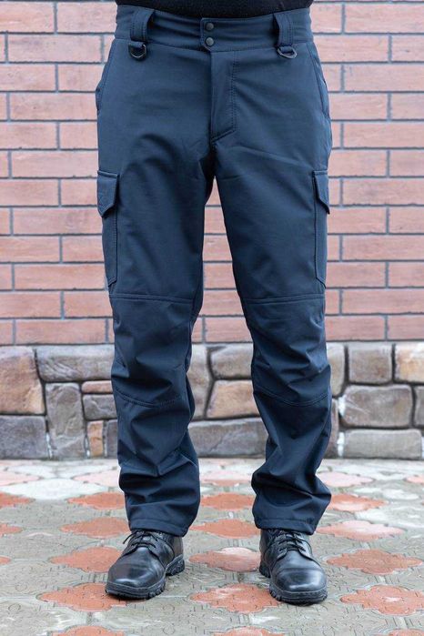 Брюки инновационные СИНИЕ влагоустойчивые Softshell Софт Шелл теплые
