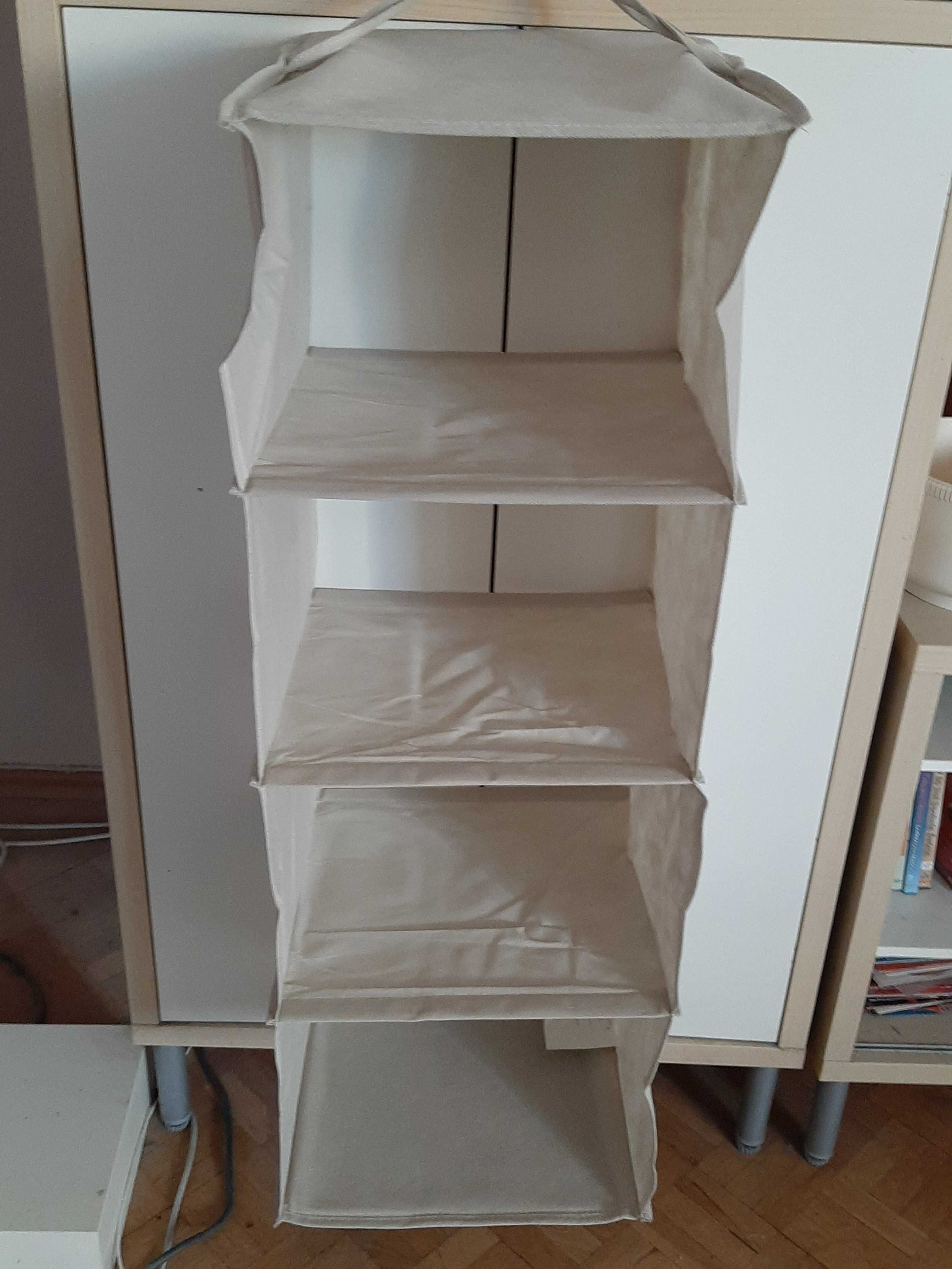 Wiszące materiałowe półki do szafy IKEA wym 30 x 20 cm