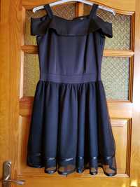 Piekna elegancka czarna sukienka 36 na uroczystości szkolne i nie tylk