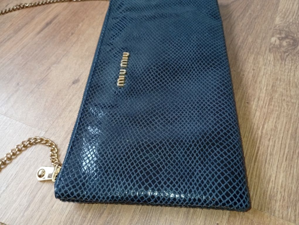 Miu miu vintage skóra naturalna kopertówka