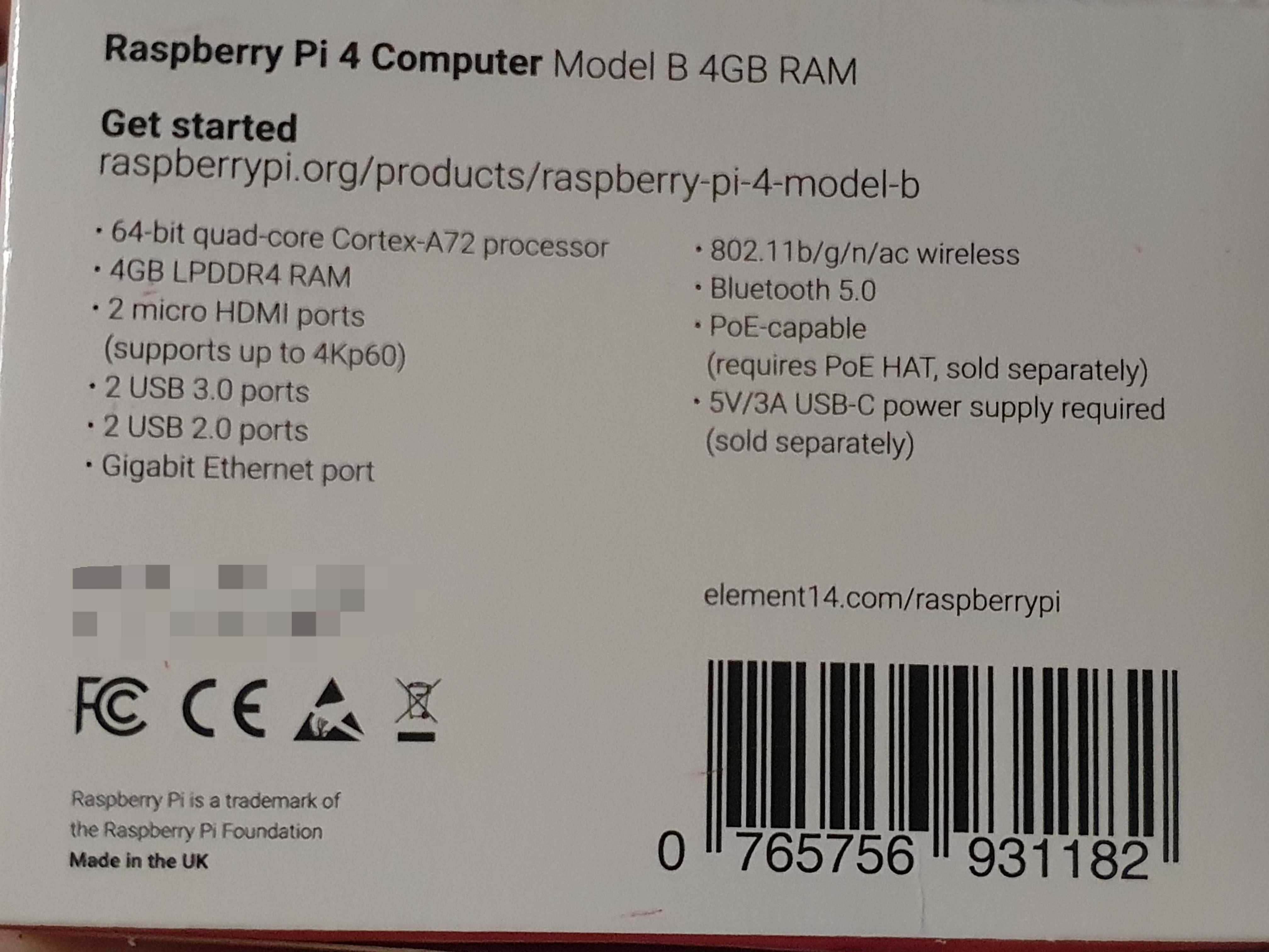 Конструктор Rasberry Pi4 4GB RAM