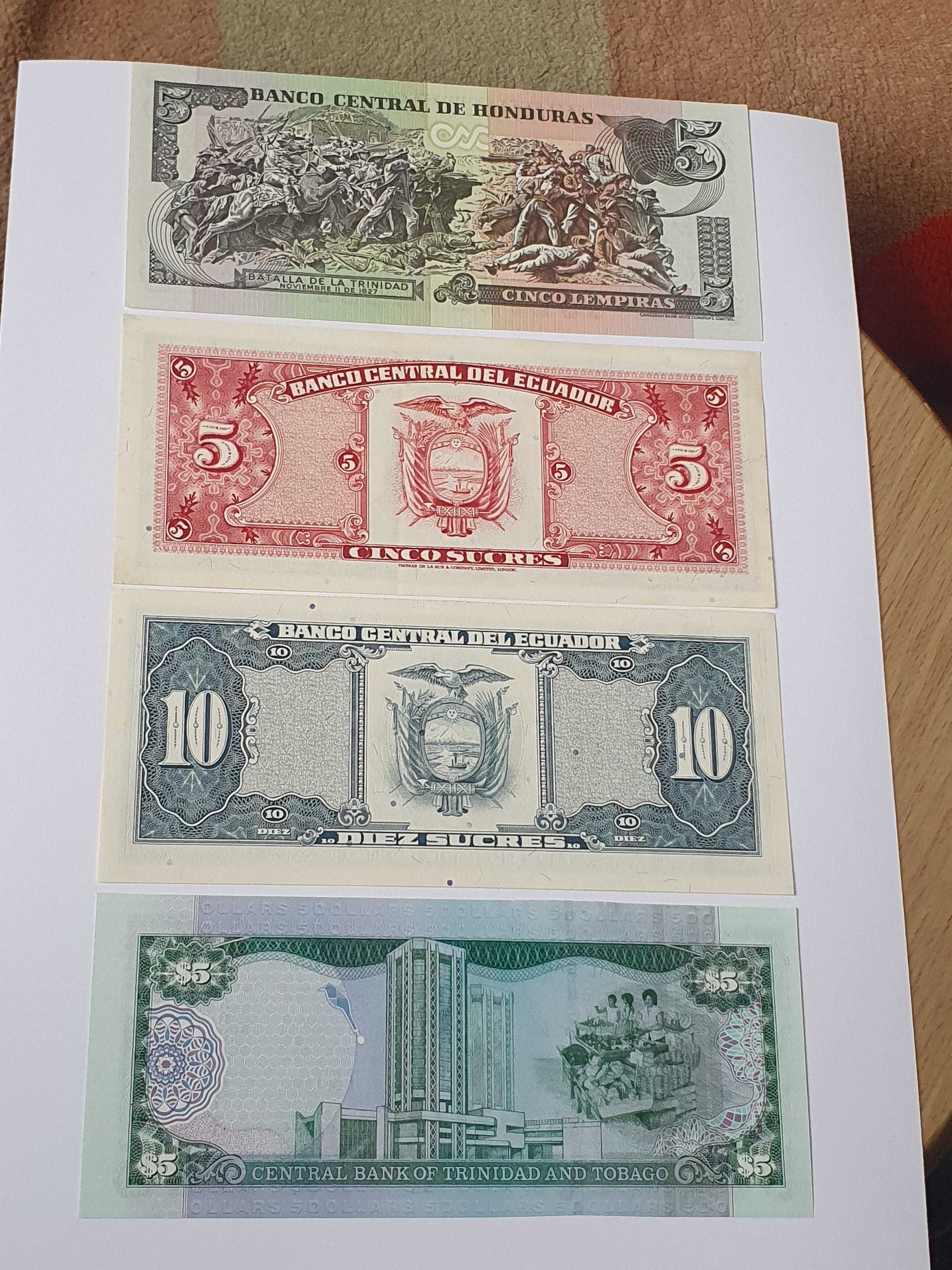 Zestaw 8 egzotycznych banknotów