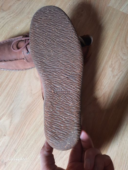 Мужские новые кожаные мокасины Clarks 42 p.