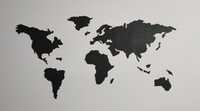 Карта мира на стену стикер карта світу черная большая пазл