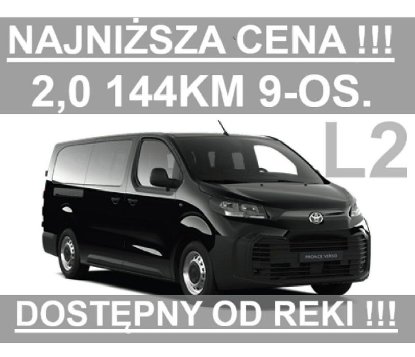 Toyota Proace Verso 2,0 144KM 9-os. Dostępny od ręki Najniższa cena ! Czujniki 1712 zł