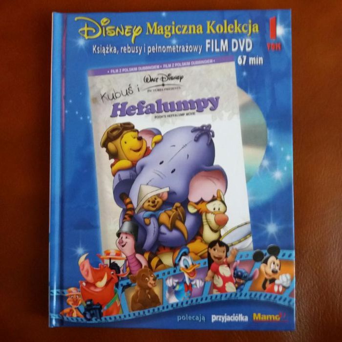 Książeczka Disney Kubuś i Hefalumpy film DVD 67 min