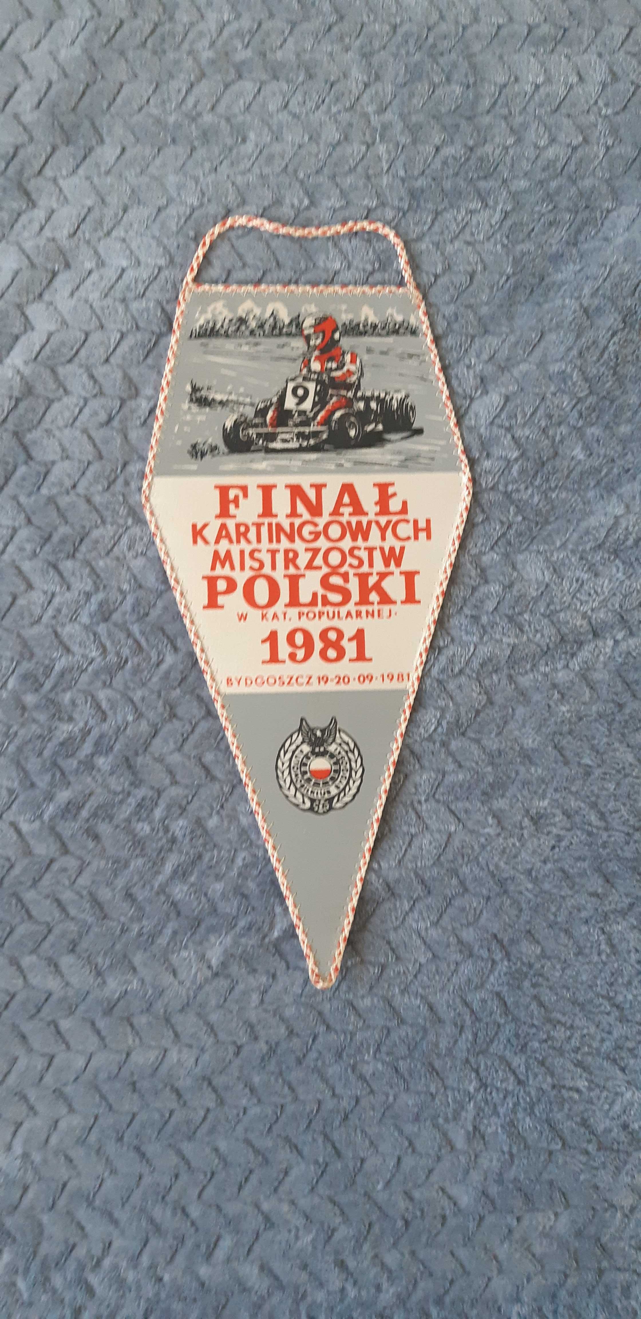 proporczyk Finał kartingowych mistrzostw Polski Bydgoszcz 1981