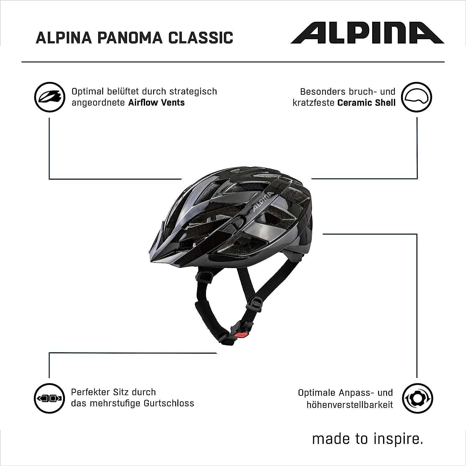 Шлем Шолом велосипедний Alpina Panoma Classic 52-57 см