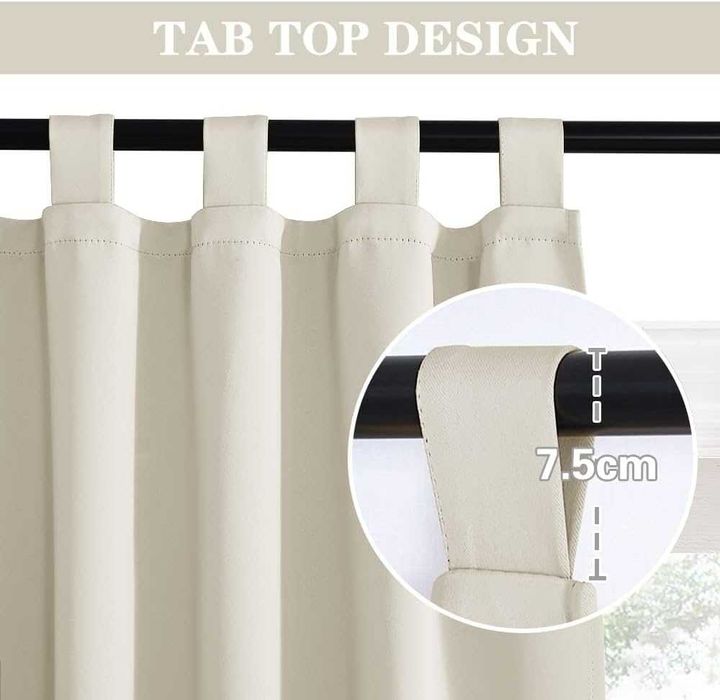 Zazdrostka Zasłona Zaciemniająca 120x140 Do Kuchni Krótka Firanka Beż