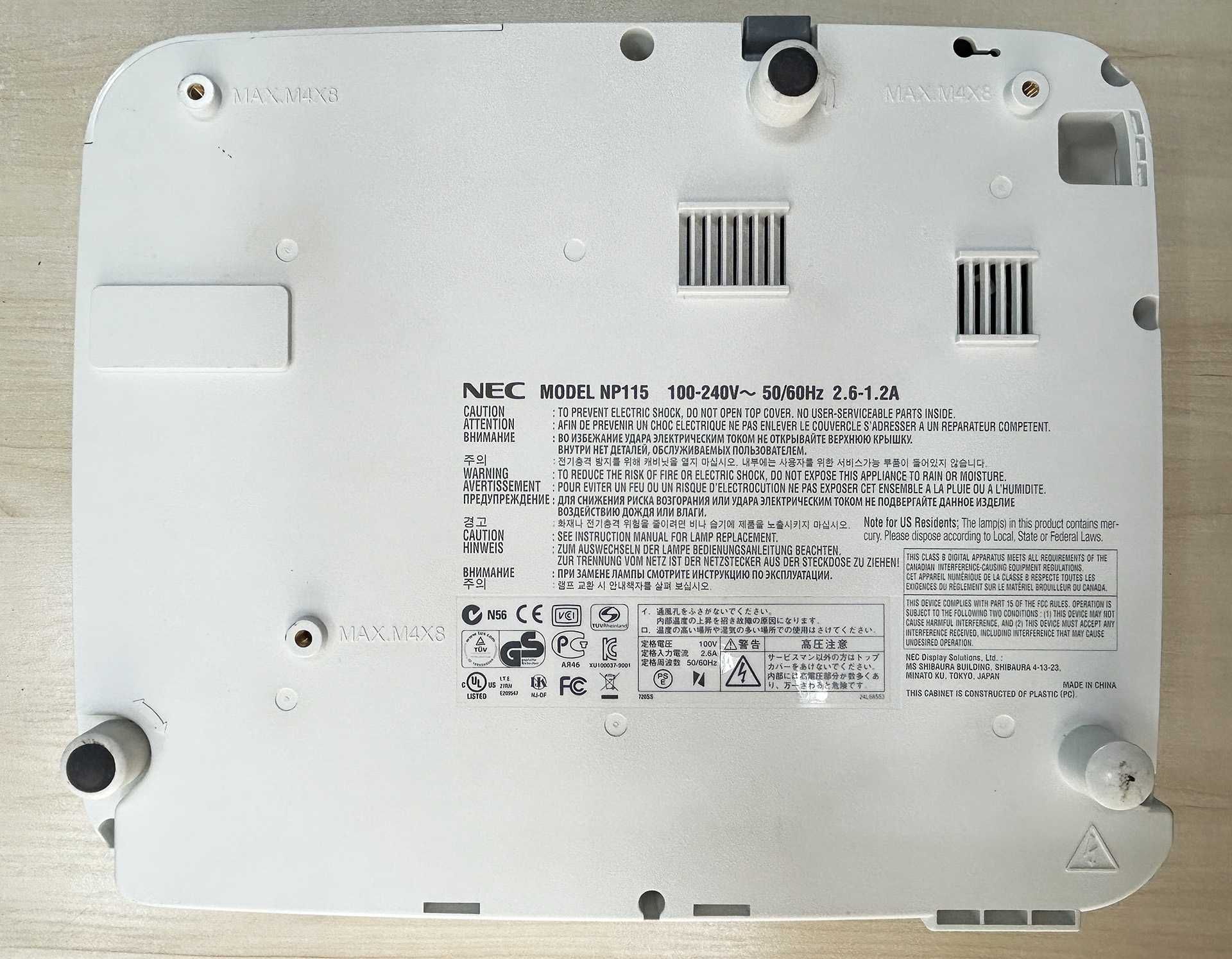 Projektor DLP NEC NP115 Biały