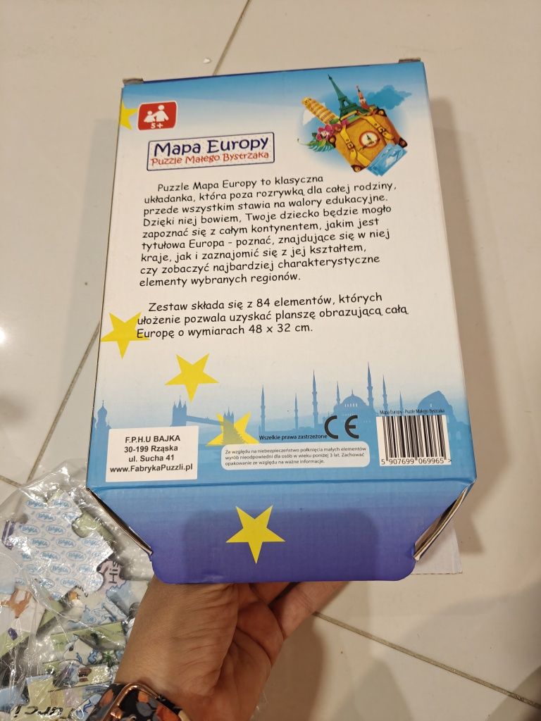 Puzzle mapa Europy 84 elementy