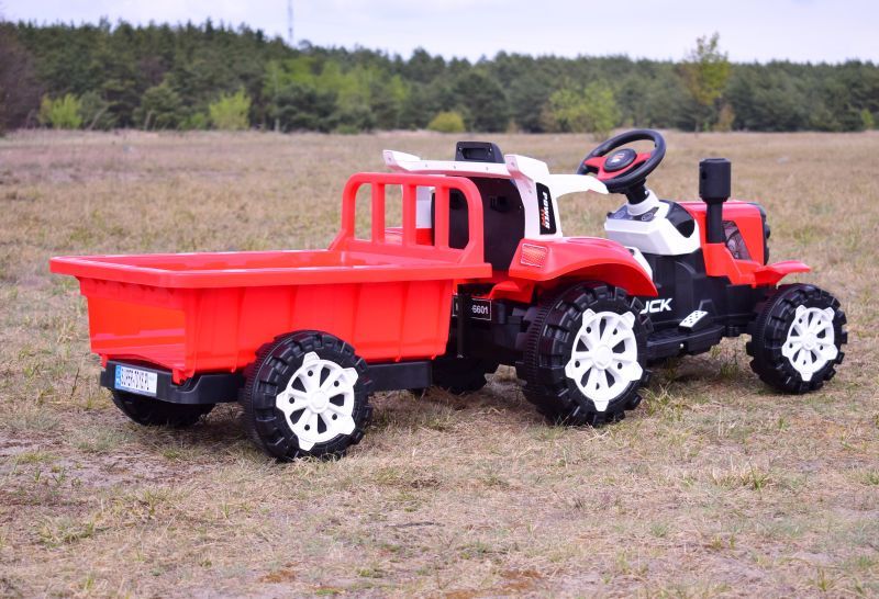 TRAKTOR dla dziecka na akumulator Z PRZYCZEPĄ, Miękkie siedzenie