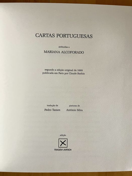 CARTAS PORTUGUESAS ATRIBUÍDAS A MARIANA ALCOFORADO