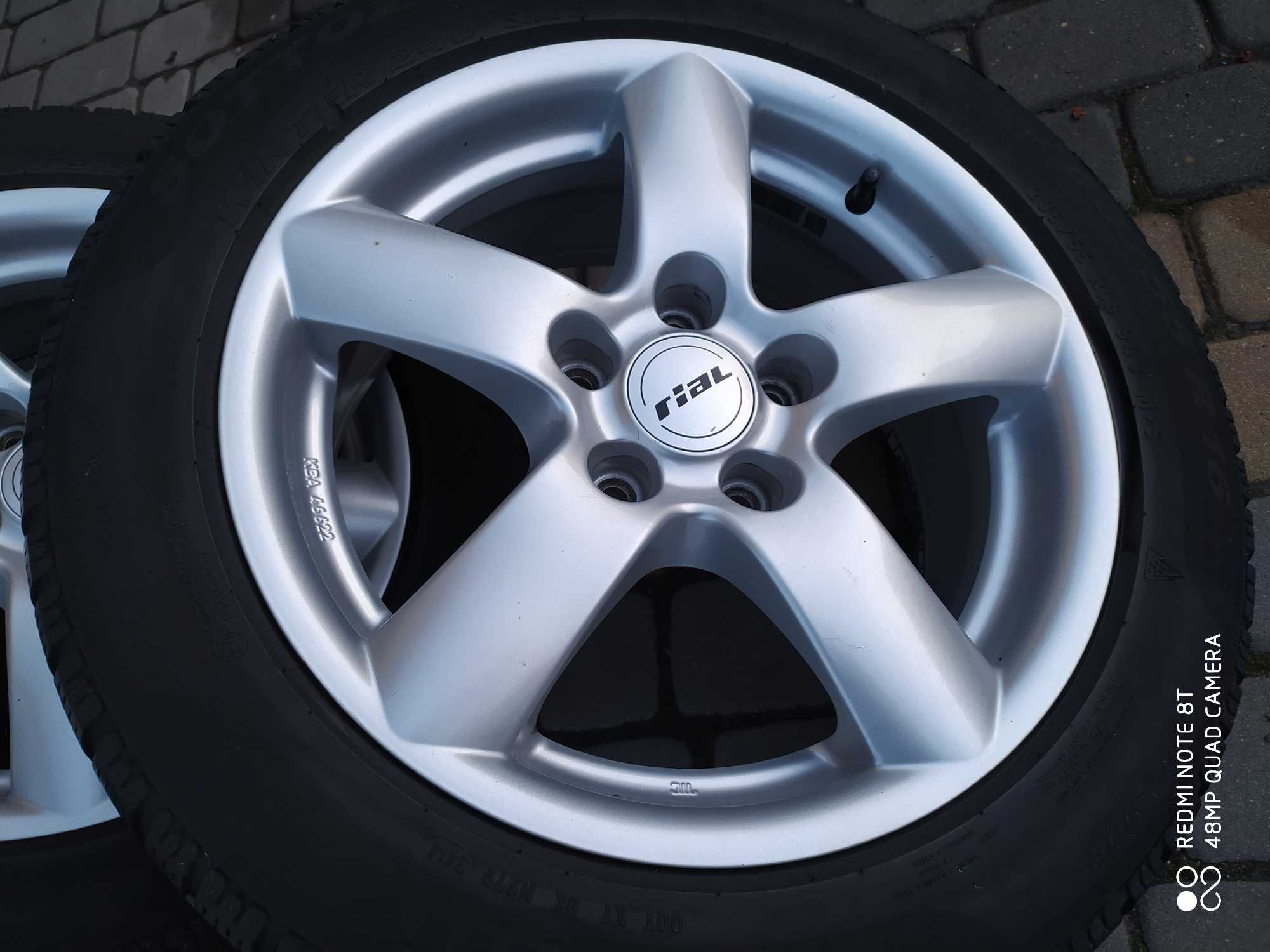 Koła Audi VW Skoda Seat alu 16" 5x112 7J ET42, opony Pirelli 205/55/16