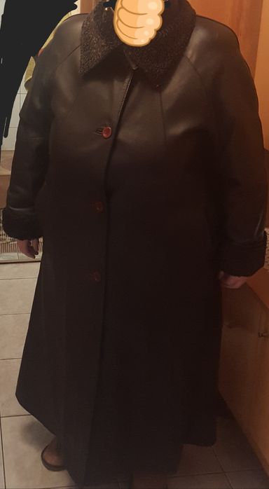 Płaszcz skórzany damski duży rozmiar