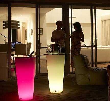 Mobiliario led varias cores