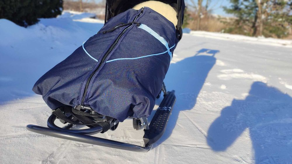 Санки сани Prampol Rasper 7в1 + подножки (Польша), в коробке!