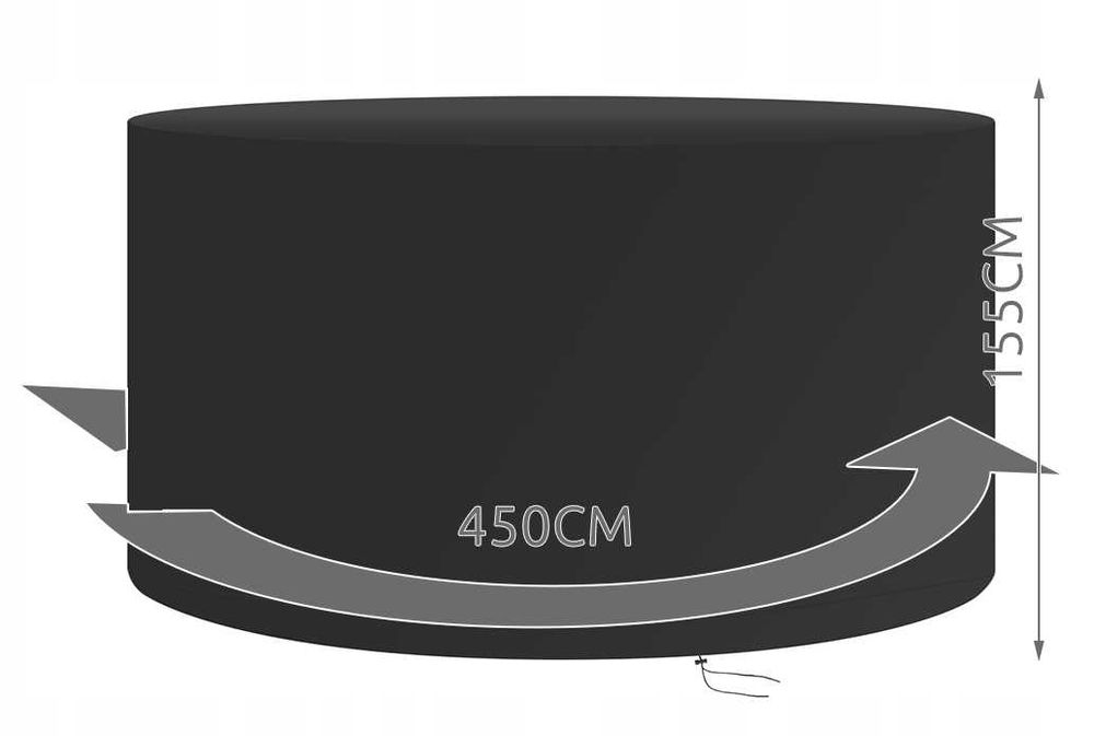 POKROWIEC na FOTEL Wiszący Ogrodowy Kokon Huśtawkę Podwójny Czarny