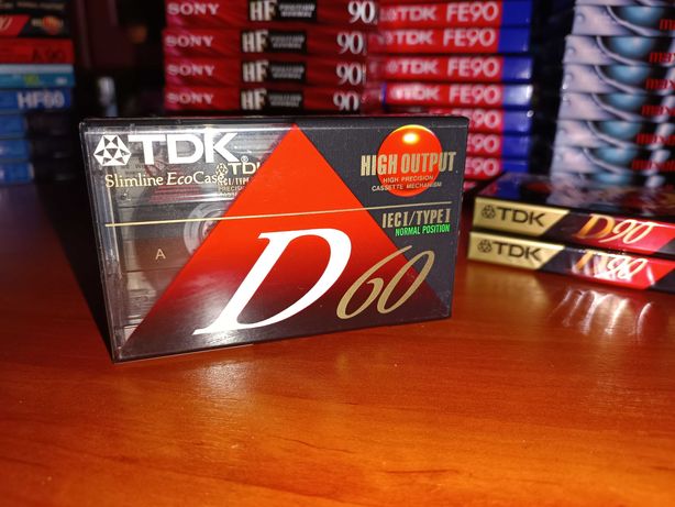 Аудіокасета TDK D60 запакована, в наявності