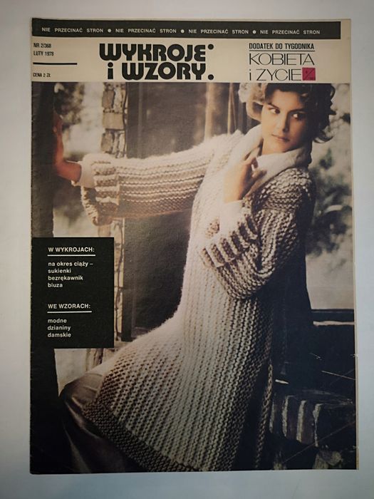 Moda I Życie 02/1978R - Wykroje I Wzory Nr 2/368