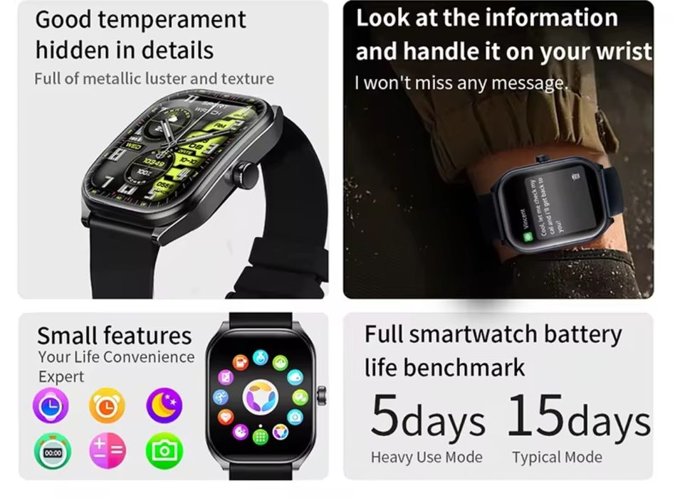 Smartwatch Aolon Watch HD 3D Curved Screen  2,01' . Niebieski.