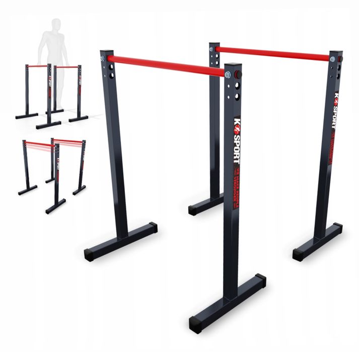 Poręcze do Pompek Dipów Ćwiczeń Treningowe Wielofunkcyjne Regulowane