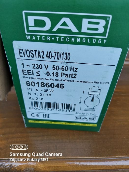 Nowa pompa obiegowa energooszczędna DAB-Evosta2-40-70/130