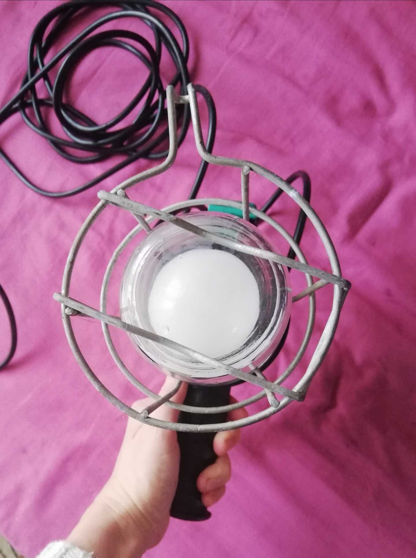 Lampa warsztatowa kanałowa gospodarcza E27 max 60W kabel 5m