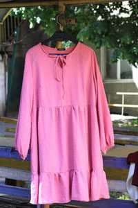 Розовое женское платье, 48-52