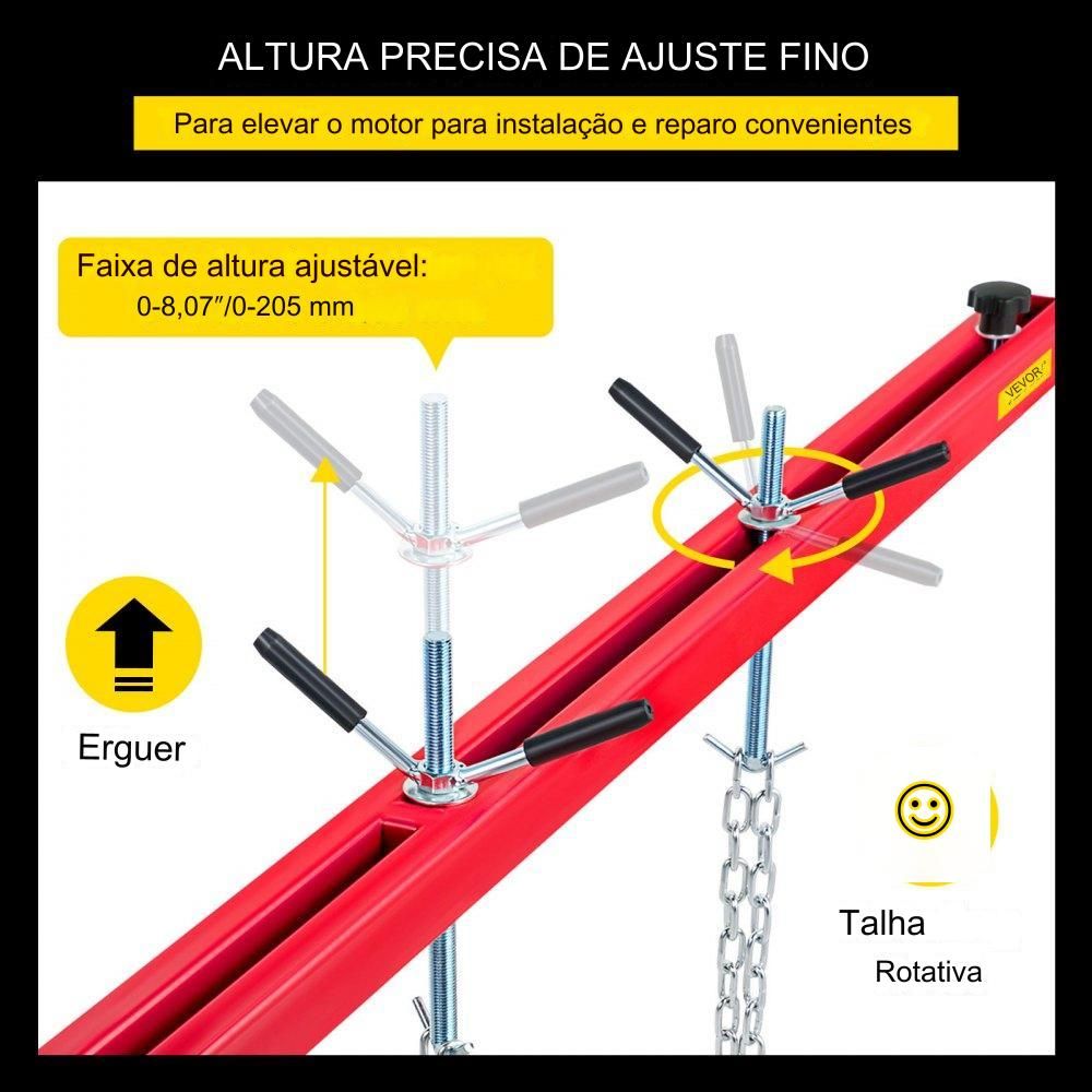 Motorstuetzstange  500kg - Duplo Gancho