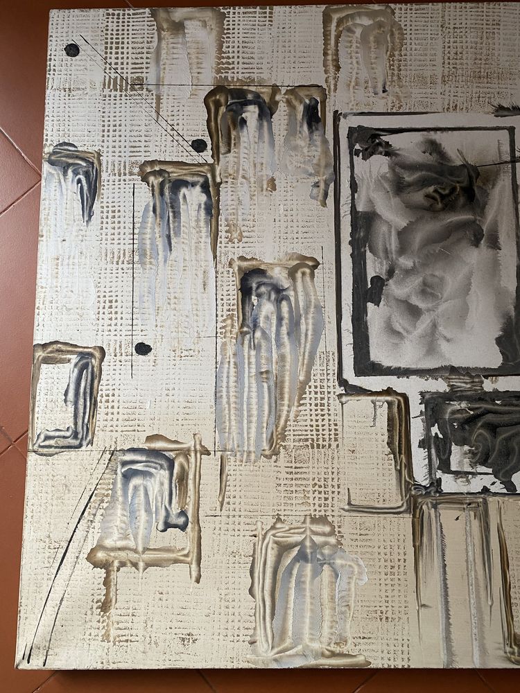 Quadro óleo sobre tela abstrato