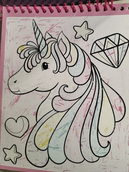 Kolorowanka wodna jednorożec