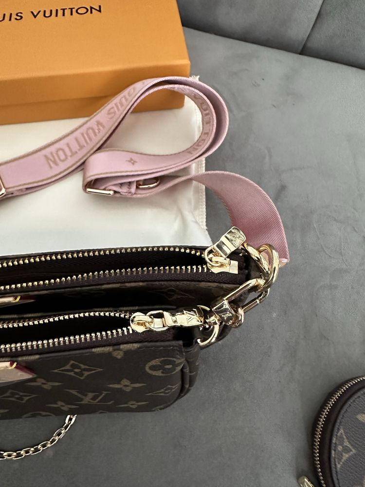 Torebka louis vuitton multi pochette rozowy pasek